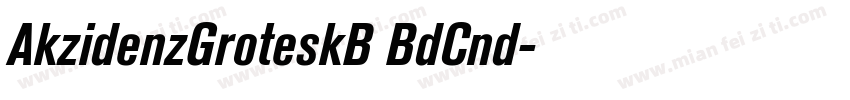 AkzidenzGroteskB BdCnd字体转换